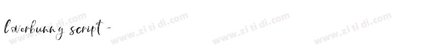 loverbunny script字体转换 loverbunny script字体转换